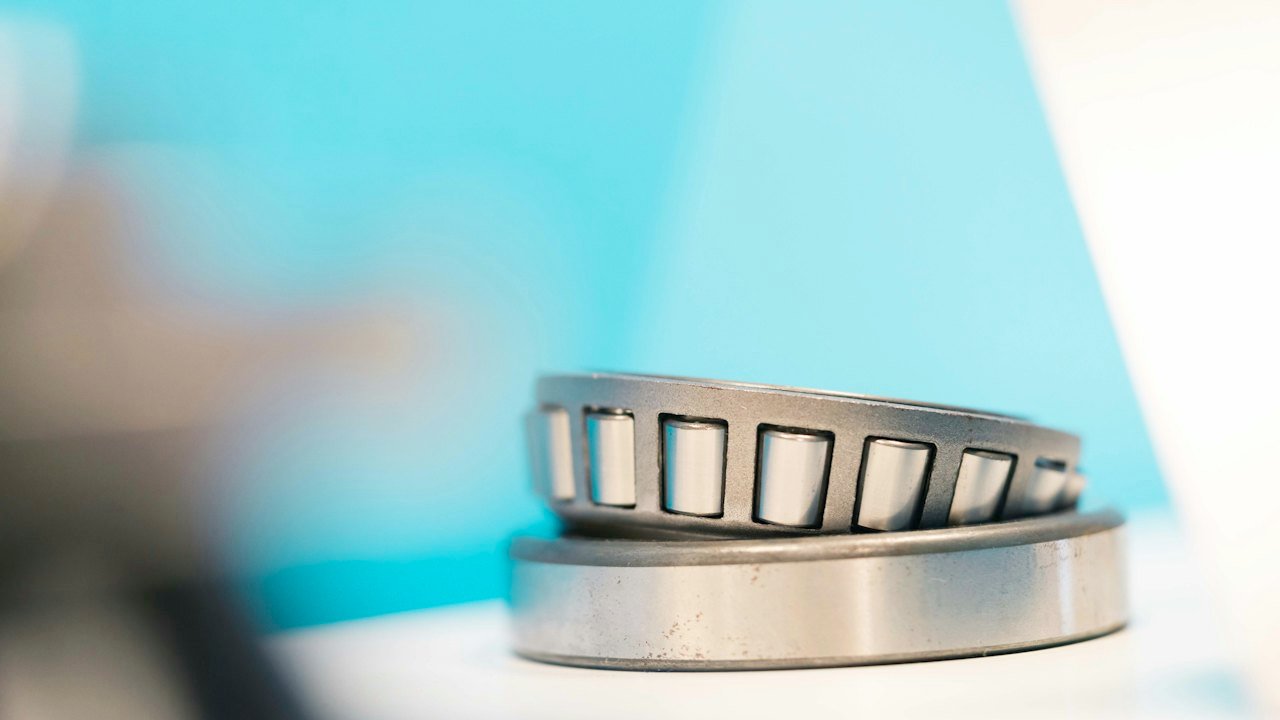 Roller bearing on a light background